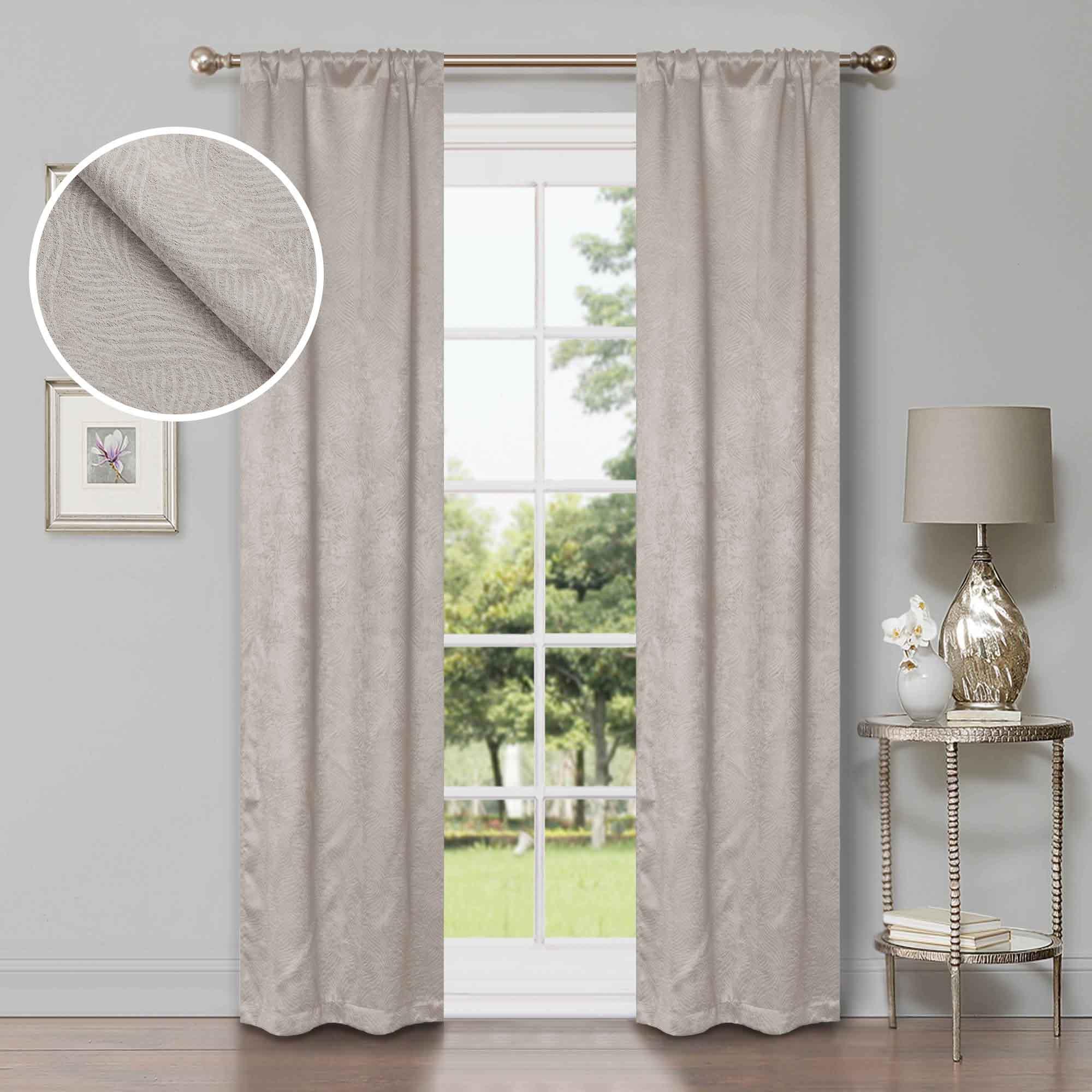 Waverly Thermal Blackout Grommet Curtain Panel Set - 26 Inch Width - Energy Efficient Room Darkening Window Treatment for Bedroom & Living Room