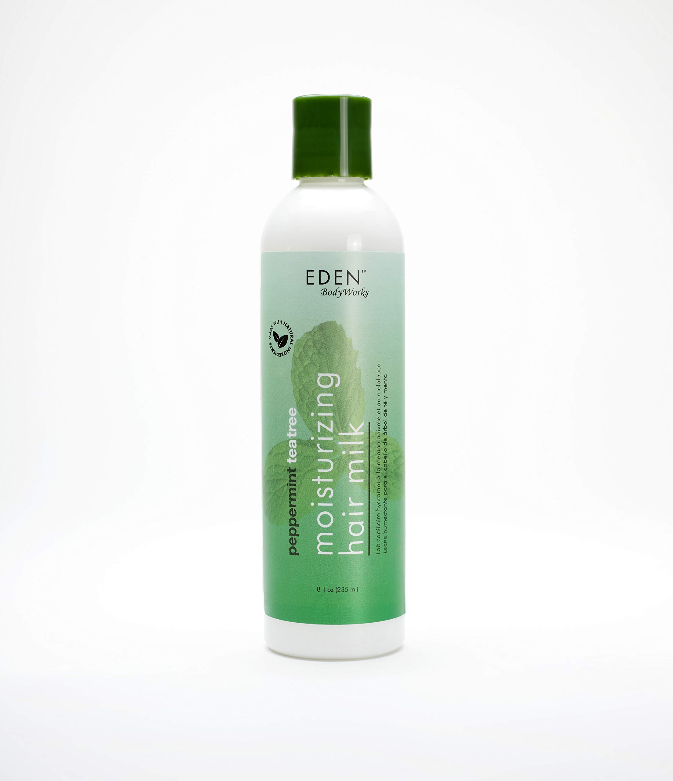 EDEN BodyWorks Peppermint Tea Tree Hair Milk 8 oz - Moisturizing & Nourishing Hair & Scalp Treatment for Dry, Damaged Hair - Refreshing Leave-In Conditioner with Natural Ingredients - Perfect for Daily Hydration & Scalp Care Routine