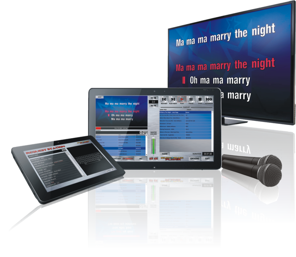 Selectatrack Player - Portable Touchscreen Karaoke System with Wireless Microphones for Home Parties & Professional Use | Perfect for Birthday Celebrations, Family Gatherings & Entertainment Events