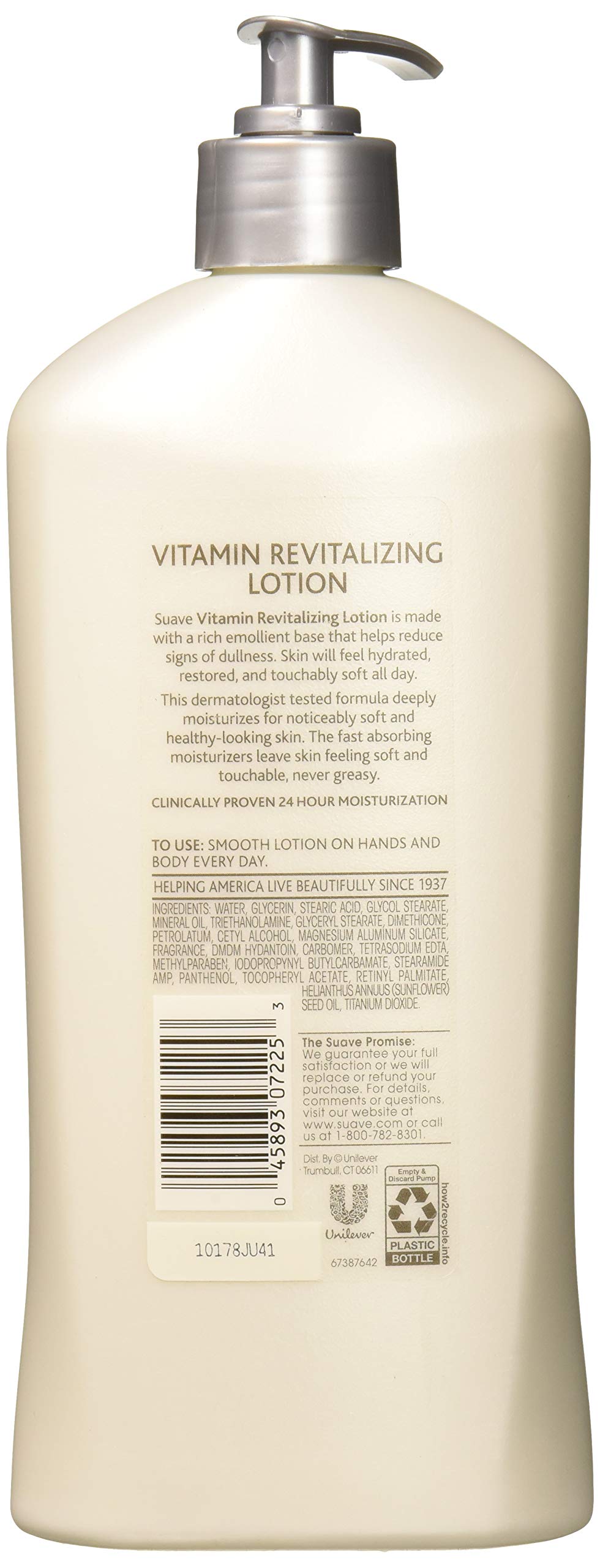 Suave Vitamin E Revitalizing Body Lotion - 18 oz | Moisturizing & Nourishing Dry Skin | Perfect for Daily Hydration & Post-Shower Care