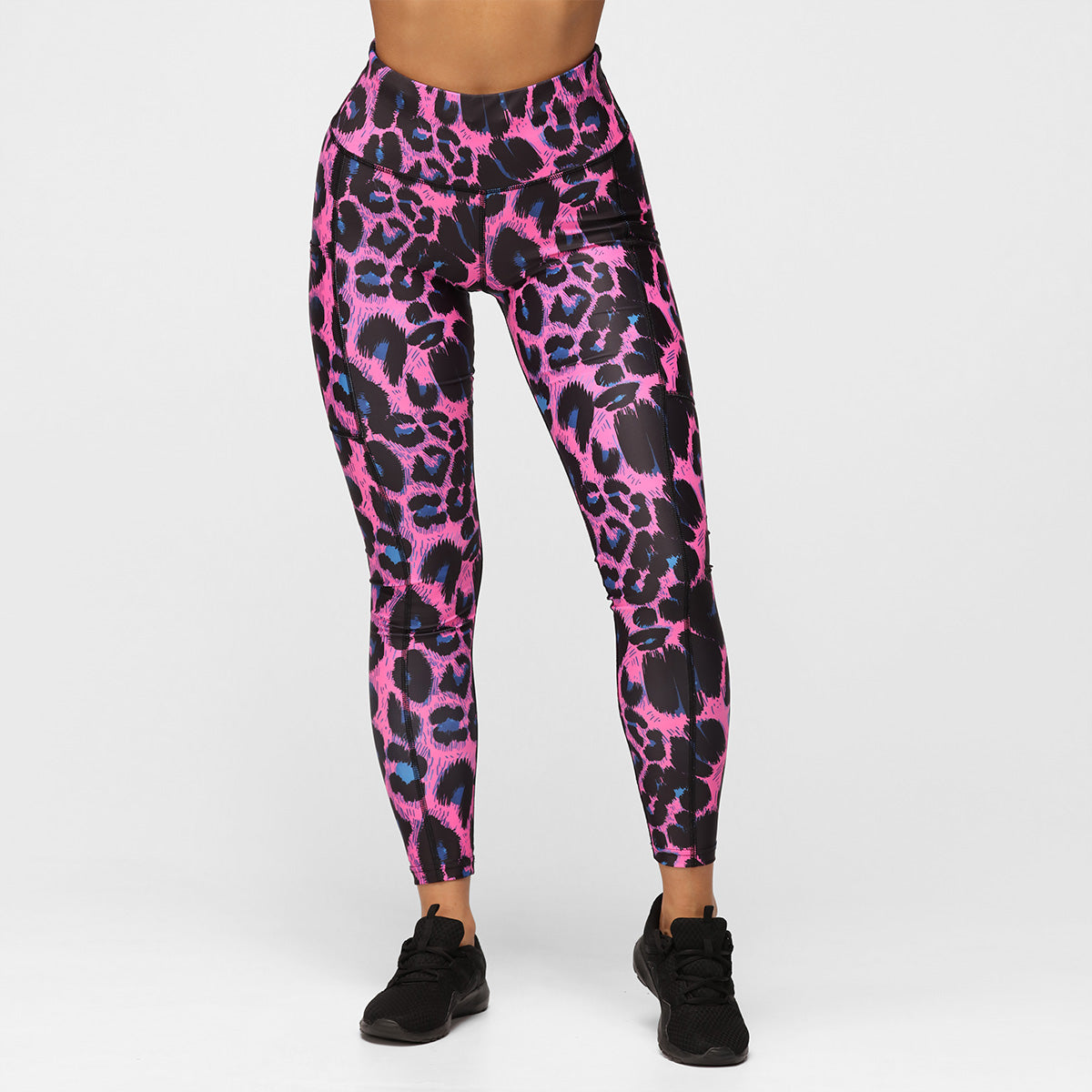 Violet Lynx Print High Waist Yoga Leggings for Women - Soft Stretchy Workout Pants for Running, Gym & Lounge Wear