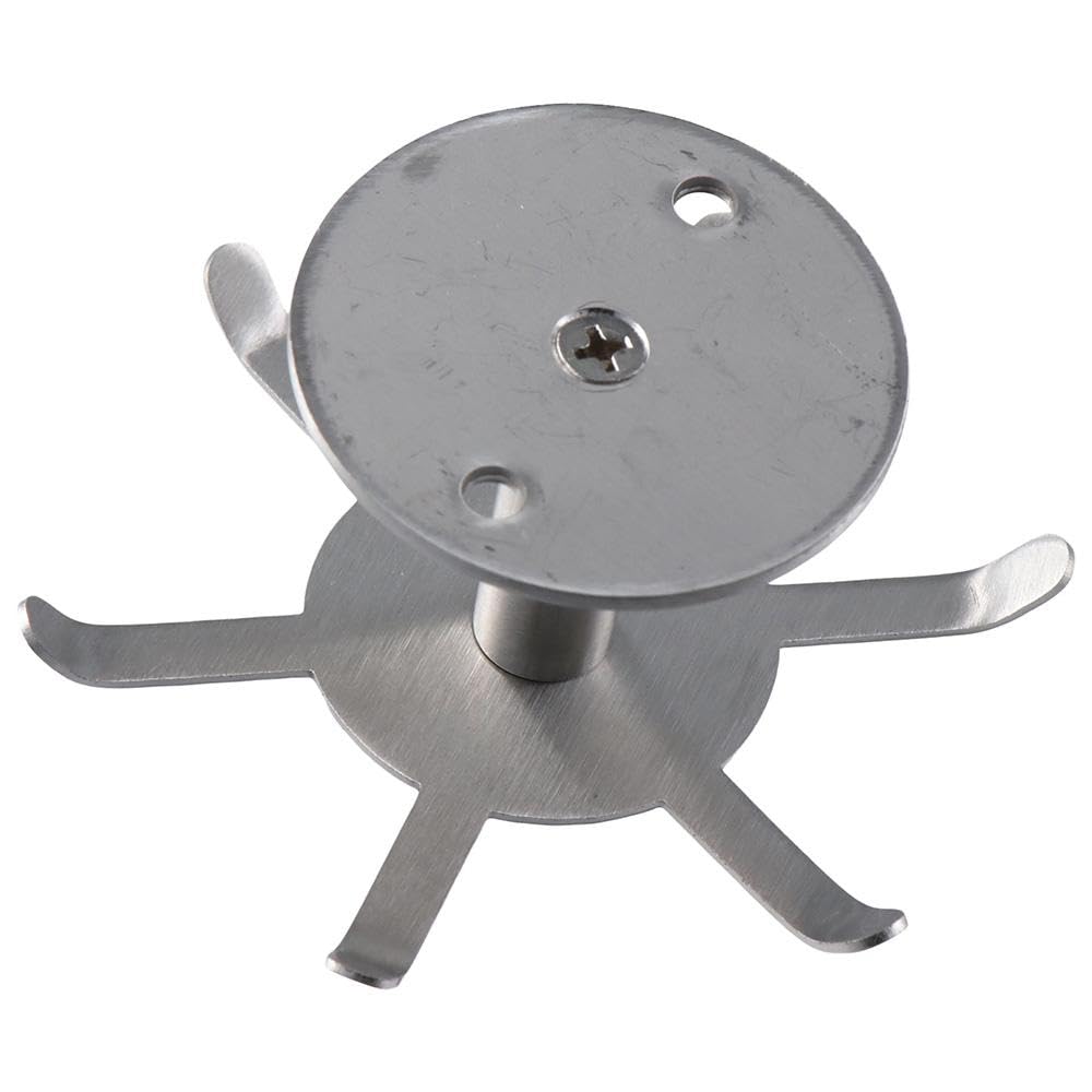 Stainless Steel Swivel Hooks for Kitchen & Bathroom - Punch-Free Under Cabinet Utensil Hanging Rack with Strong Adhesive - Perfect for Organizing Pots, Pans, Mugs & Towels in Small Spaces