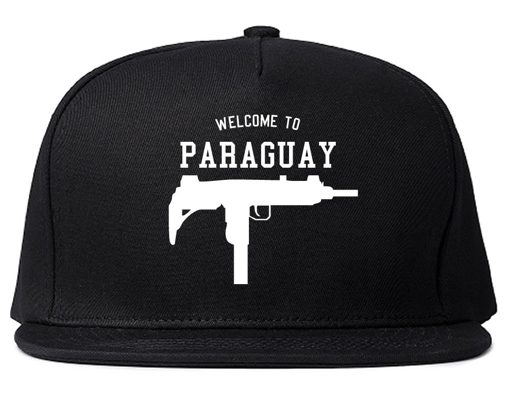 Kings Of NY Welcome to Paraguay Uzi Machine Guns Country Snapback Hat Cap - Stylish Baseball Cap for Hip Hop Fans, Streetwear & Urban Fashion