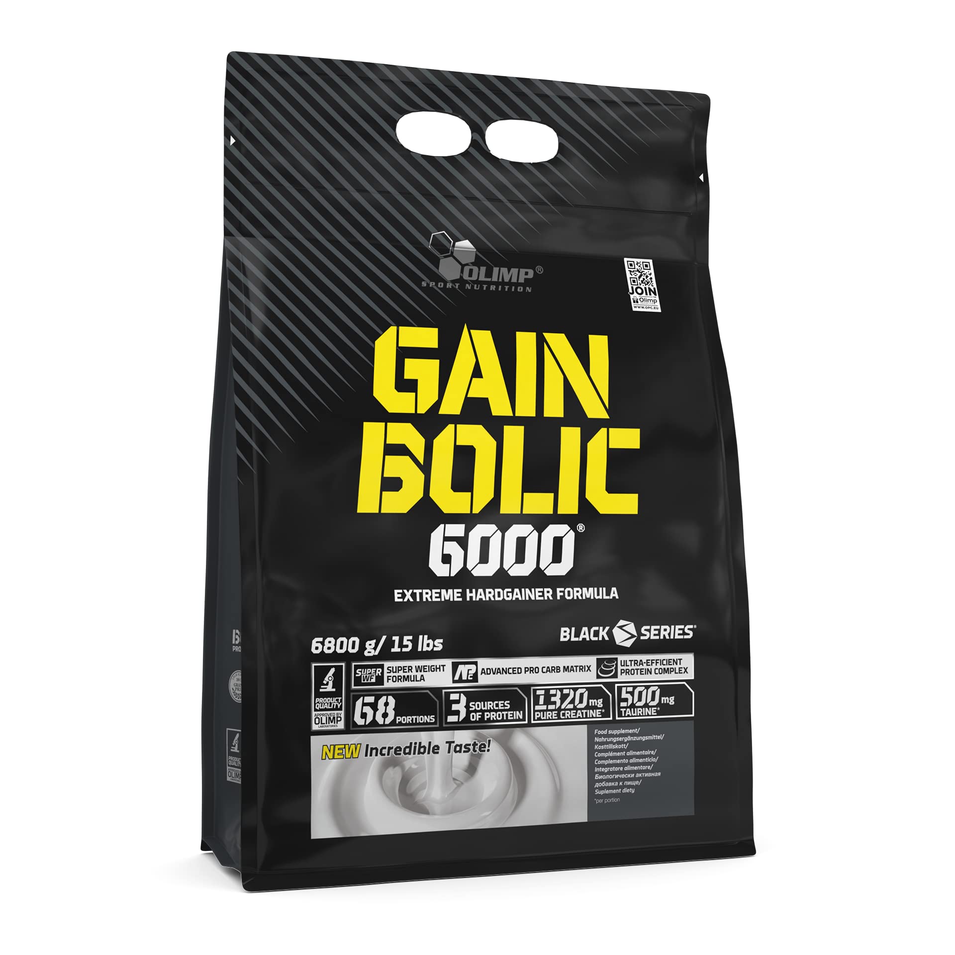 Olimp Sport Nutrition Gain Bolic 6000 - 6800g Cookies & Cream Flavor Mass Gainer for Muscle Building & Weight Gain - Perfect for Post-Workout Recovery & Bodybuilding