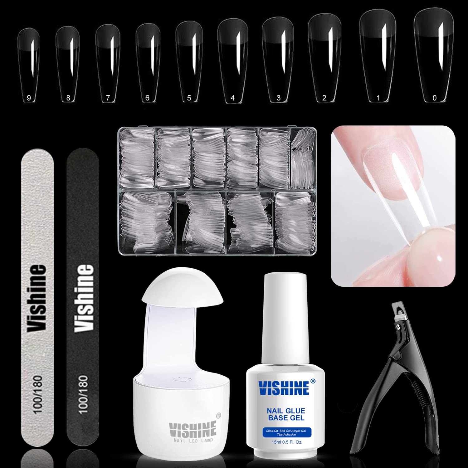 Vishine 72W LED UV Gel Nail Lamp Set - Professional Nail Dryer & Curing Light with 6 Gel Polish, Base & Top Coat - Complete Manicure Starter Kit for Salon & Home Use (#03) | Perfect for DIY Nail Art, Gel Polish Curing & Professional Nail Treatments