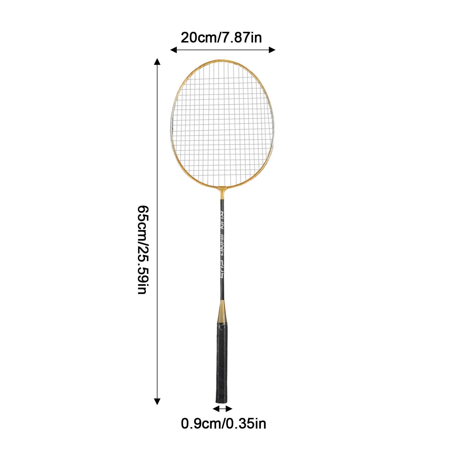 Lightweight Badminton Rackets Set with Sweat-Absorbent Grip for Outdoor Games