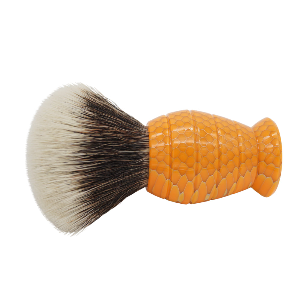 26mm G5C™ Honey Hive Butterscotch Shaving Brush for Men - Premium Badger Hair Shaving Brush for Wet Shaving, Beard Grooming & Luxury Skincare Routine