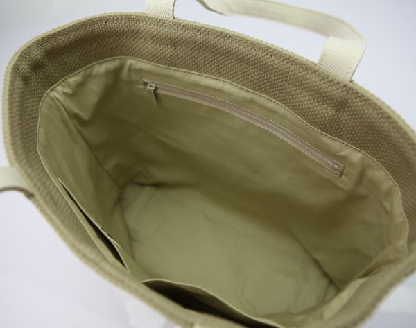 Premium Japanese Canvas Tote Bag - Matsuemon Style in Yellow Brown | Durable Eco-Friendly Shopper Bag for Groceries, Beach & Daily Use