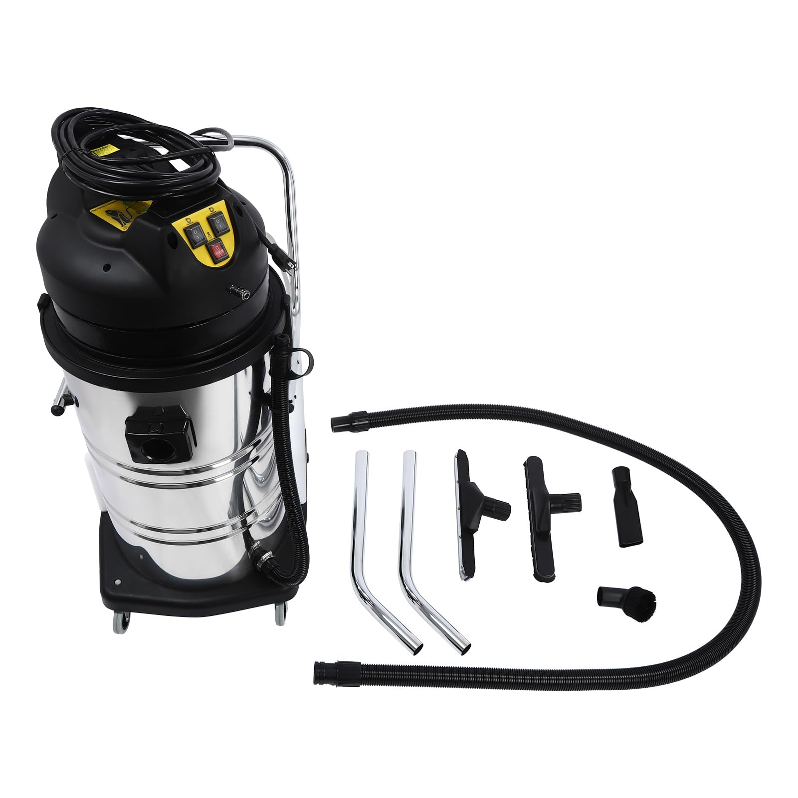 Commercial Carpet Cleaning Machine 80L/21Gal - 3-in-1 Carpet Extractor with Sprayer, Vacuum & Floor Brush - Includes Long Flat/Dust/Water Vacuum Heads - Perfect for Deep Cleaning Offices, Hotels & Large Spaces