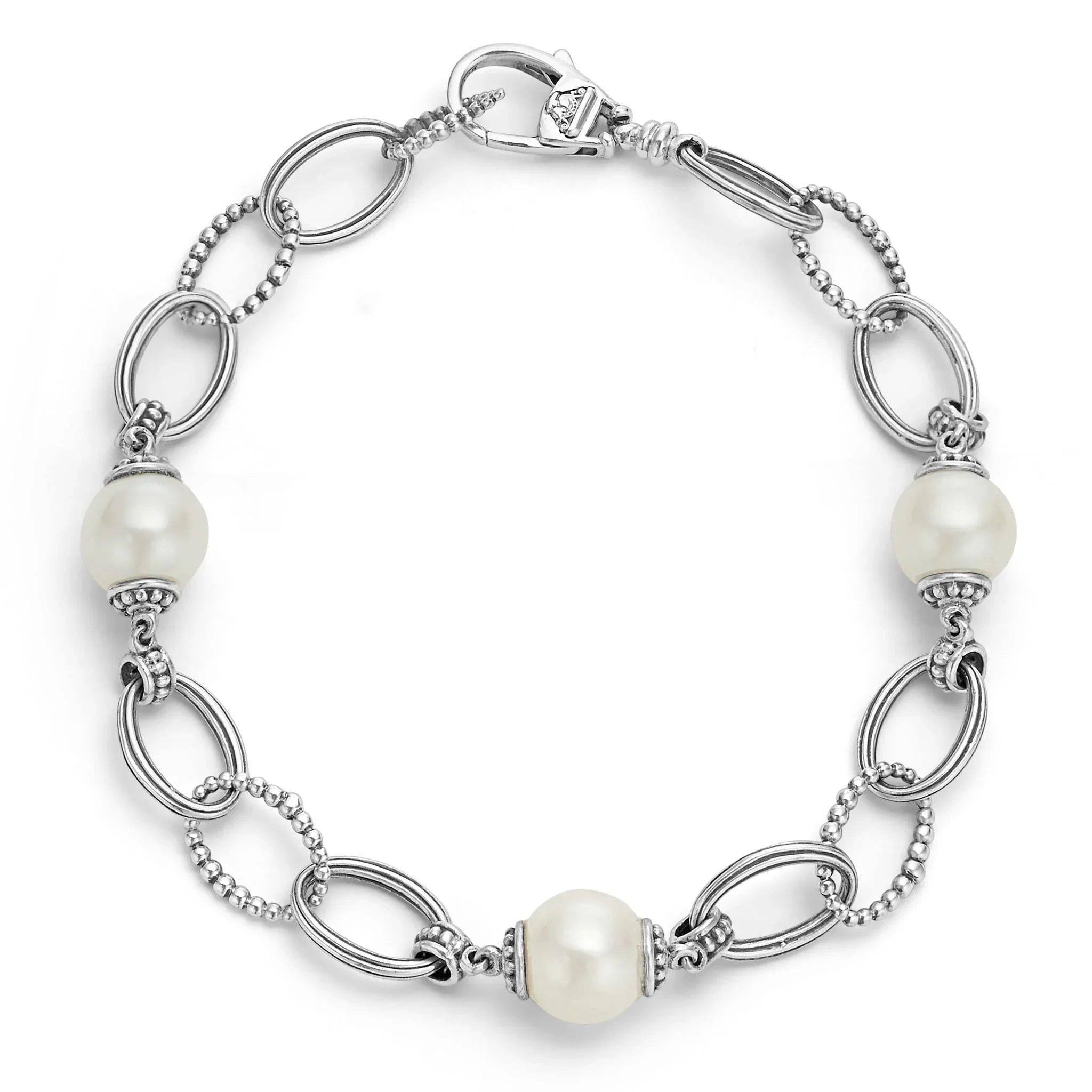 Luxury Caviar Pearl Link Bracelet for Women - Elegant & Timeless Jewelry Gift for Her - Perfect for Weddings, Parties & Special Occasions