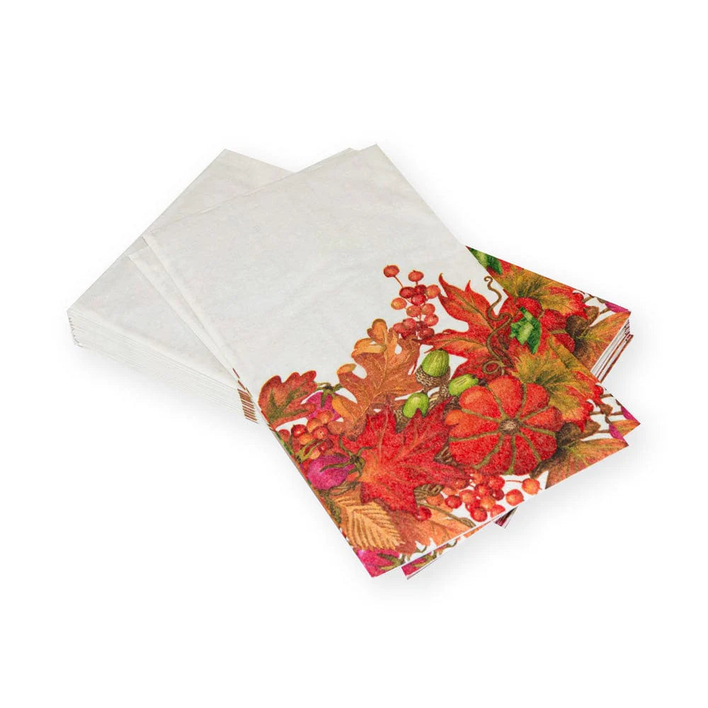 Premium Harvest Garland Guest Towels - 12 Pack Cotton Decorative Hand Towels for Fall Thanksgiving Home Decor, Bathroom & Kitchen Use
