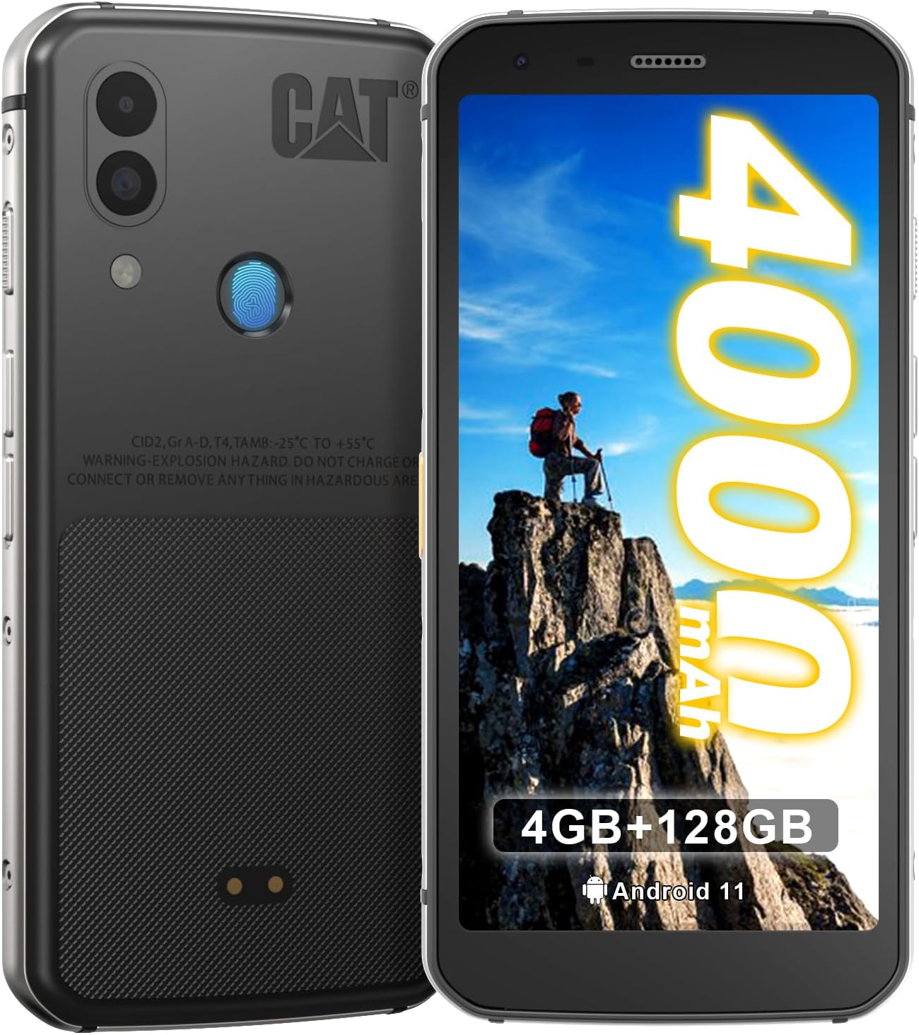 Unlocked Cat S62 Rugged Smartphone - Waterproof, Dustproof, Military-Grade Durability for Outdoor Adventures & Tough Work Environments