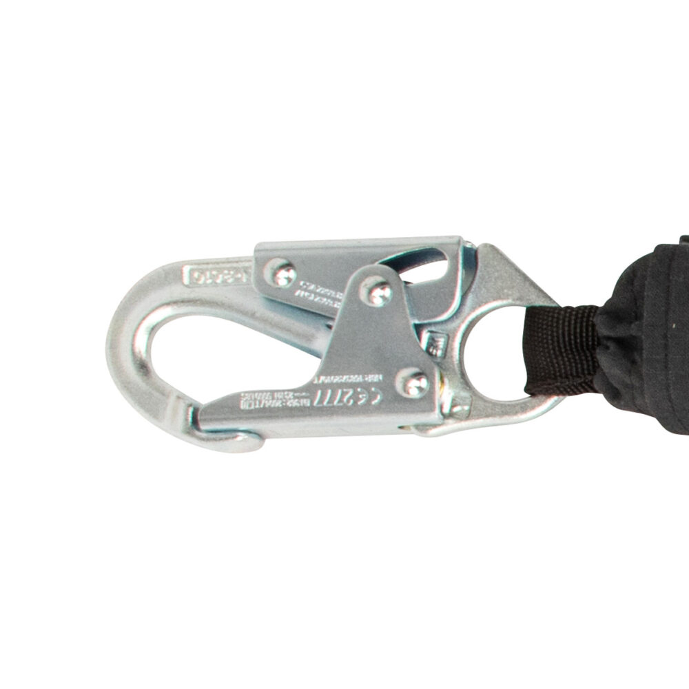 Arc Flash 6-Foot Energy Absorbing Safety Lanyard - Aramid Fiber, Dual Leg with Rebar Hooks - Fall Protection for Construction & Roofing Work