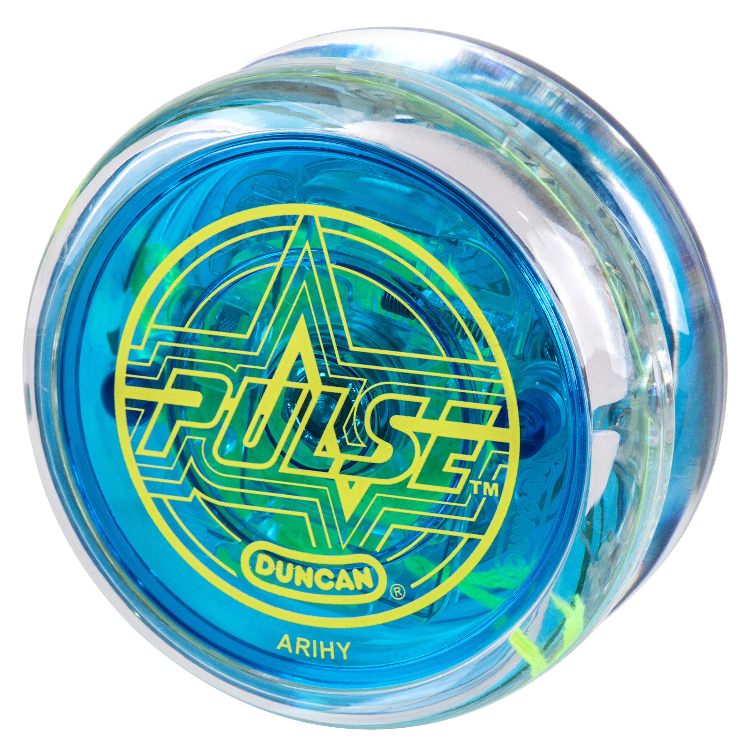 Duncan Toys Pulse LED Light-Up Yo-Yo - Professional Intermediate Yo-Yo with Smooth Ball Bearing Axle & Colorful LED Lights (Clear/Blue) - Perfect for Night Play, Performances & Skill Practice