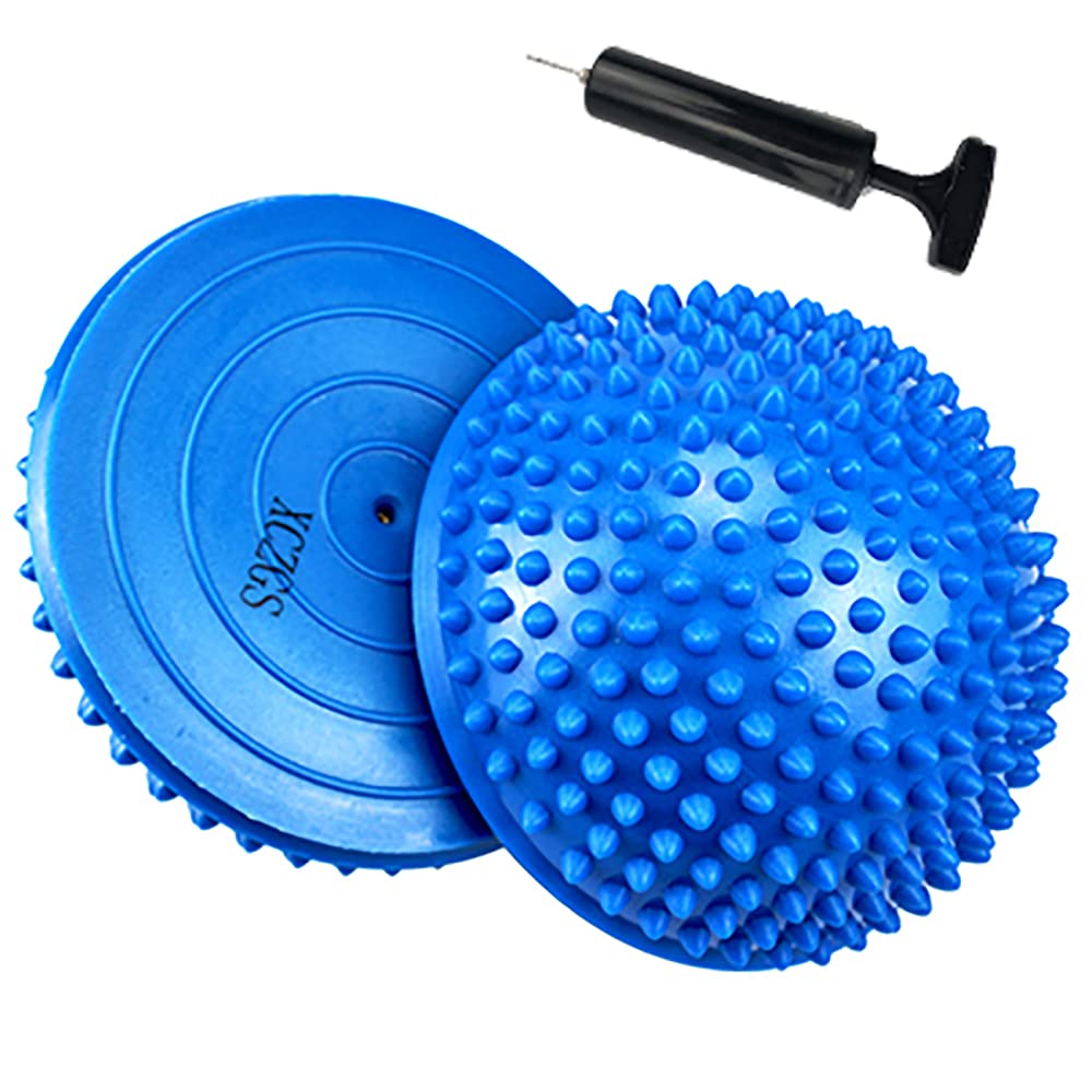 2PCS Hedgehog Balance Pods - Spiky Pilates Ball for Kids & Adults - Half Dome Fitness Equipment for Stability Training, Yoga, Gymnastics & Motor Skills Development - Perfect for Foot Massage & Muscle Therapy at Home or Gym