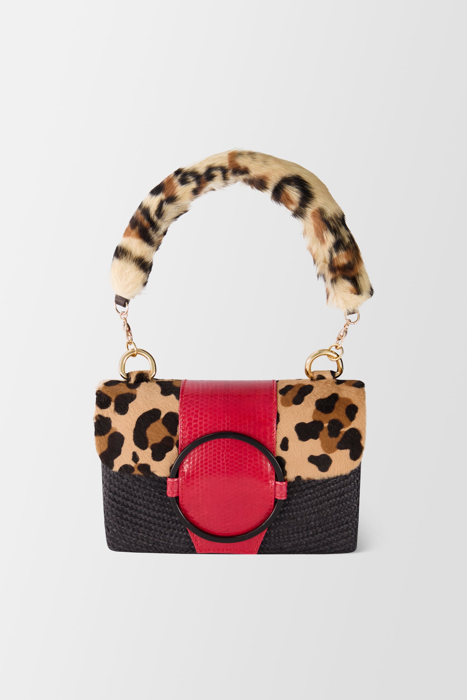 Serpui Leopard Print & Black Debbie Crossbody Bag - Stylish & Trendy Shoulder Purse for Women | Perfect for Work, Travel, and Everyday Use