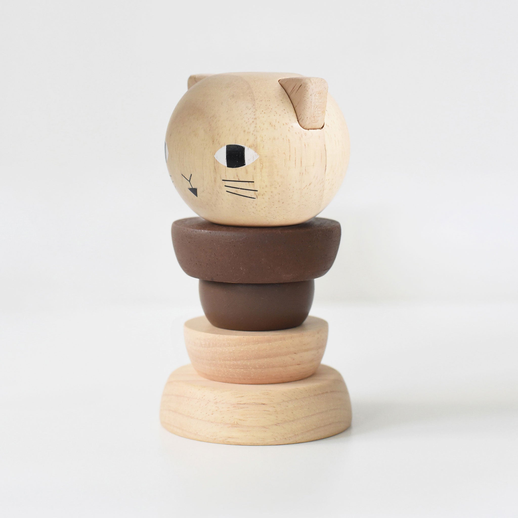 Sustainable Wooden Stacking Toy - Montessori Inspired Fine Motor Skills Activity for Toddlers - Perfect for Early Learning & Playtime at Home or Preschool