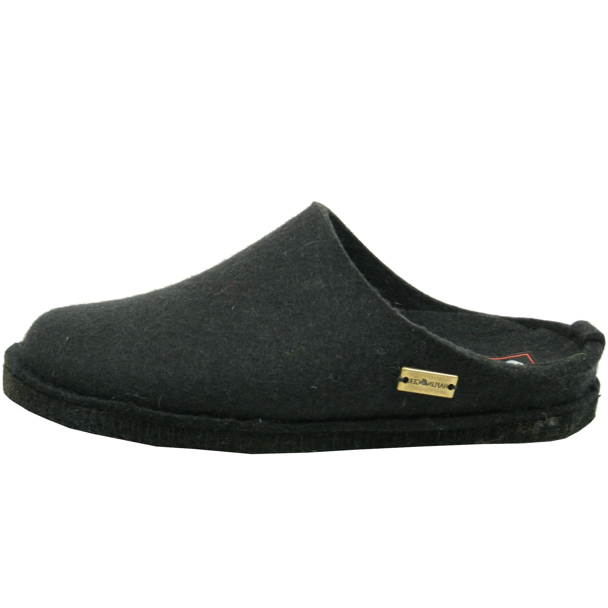HAFLINGER Men's Open Back Slippers - Comfortable Wool House Shoes for Indoor & Outdoor Use - Perfect for Relaxing at Home, Lounging, and Light Outdoor Walks
