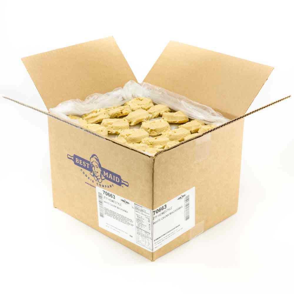 Best Maid White Chunk Macadamia Nut Cookie Dough - 2.75oz (160 Count Case) | Bulk Baking Supplies for Cookies, Desserts & Gift Baskets