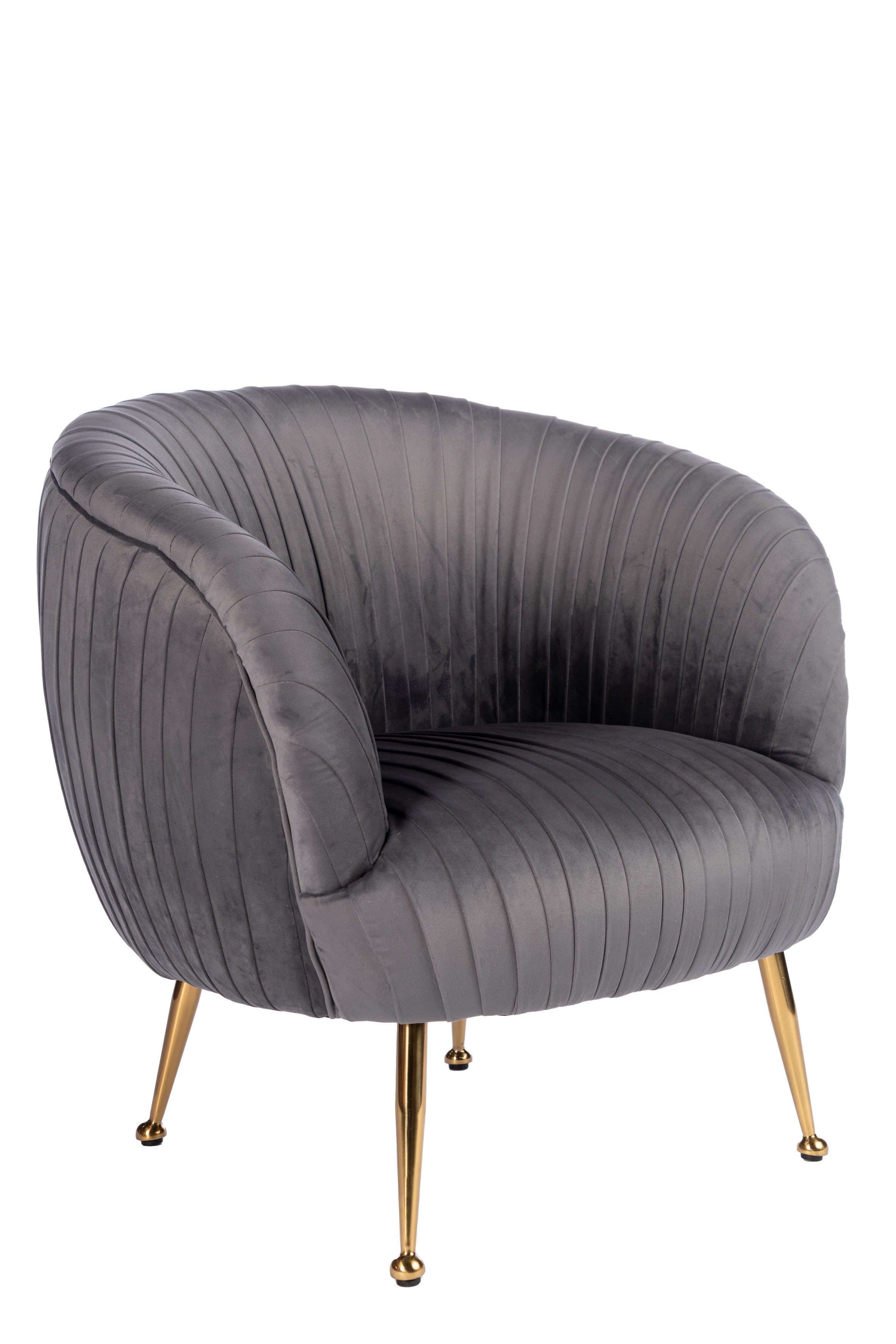 Beatrice Draped Lounge Chair - Gray Upholstered Accent Chair for Living Room, Bedroom & Office | Modern Comfortable Seating for Relaxation & Reading