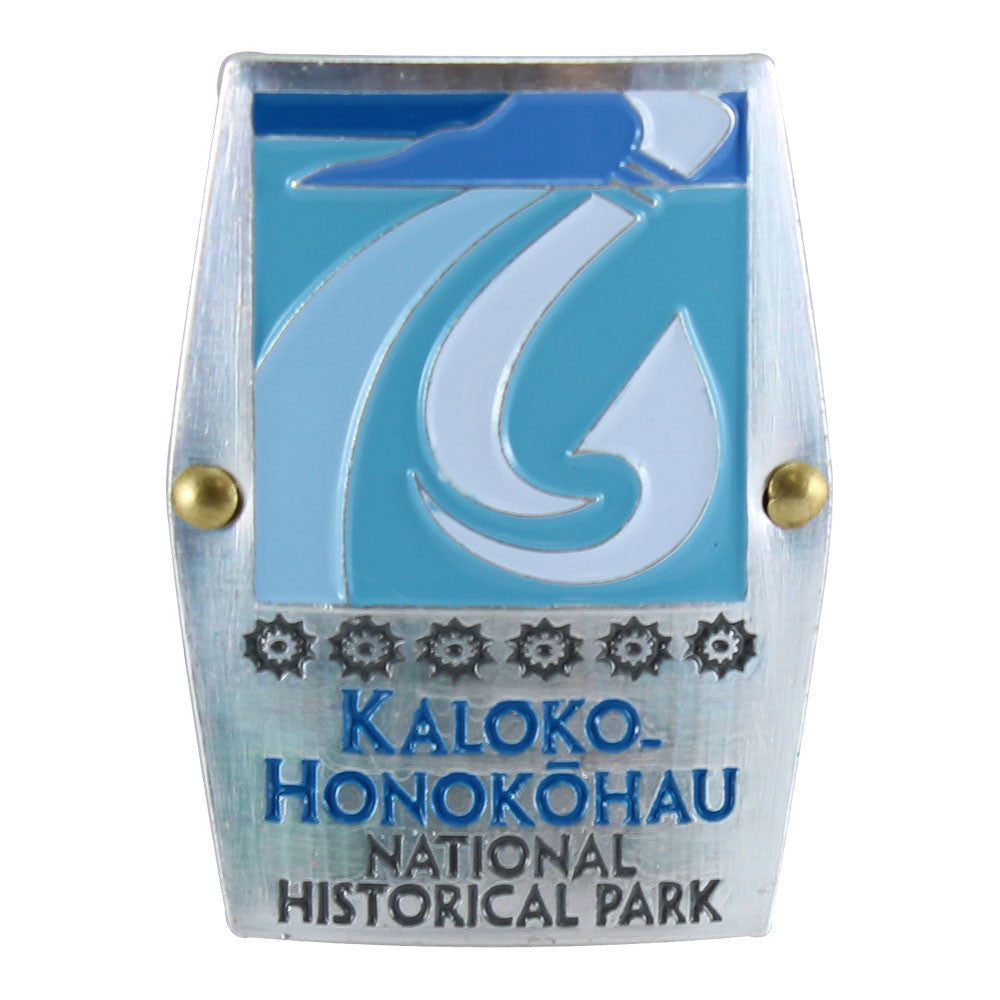 Hiking Medallion with Kaloko Honokōhau National Historical Park Logo - Collectible Souvenir for Outdoor Enthusiasts & Park Visitors