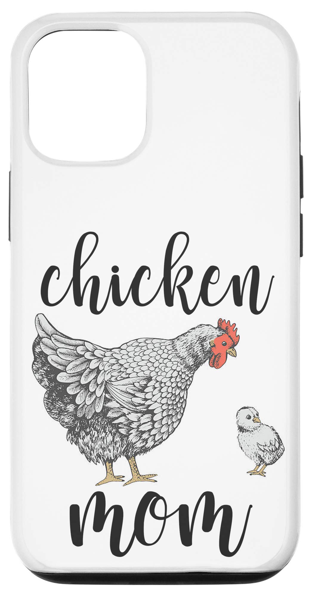 Funny Chicken Mom iPhone 12/12 Pro Phone Case - Cute Farm Animal Design Protective Cover for Women | Perfect Gift for Chicken Lovers, Farmhouse Decor & Country Lifestyle Accessories