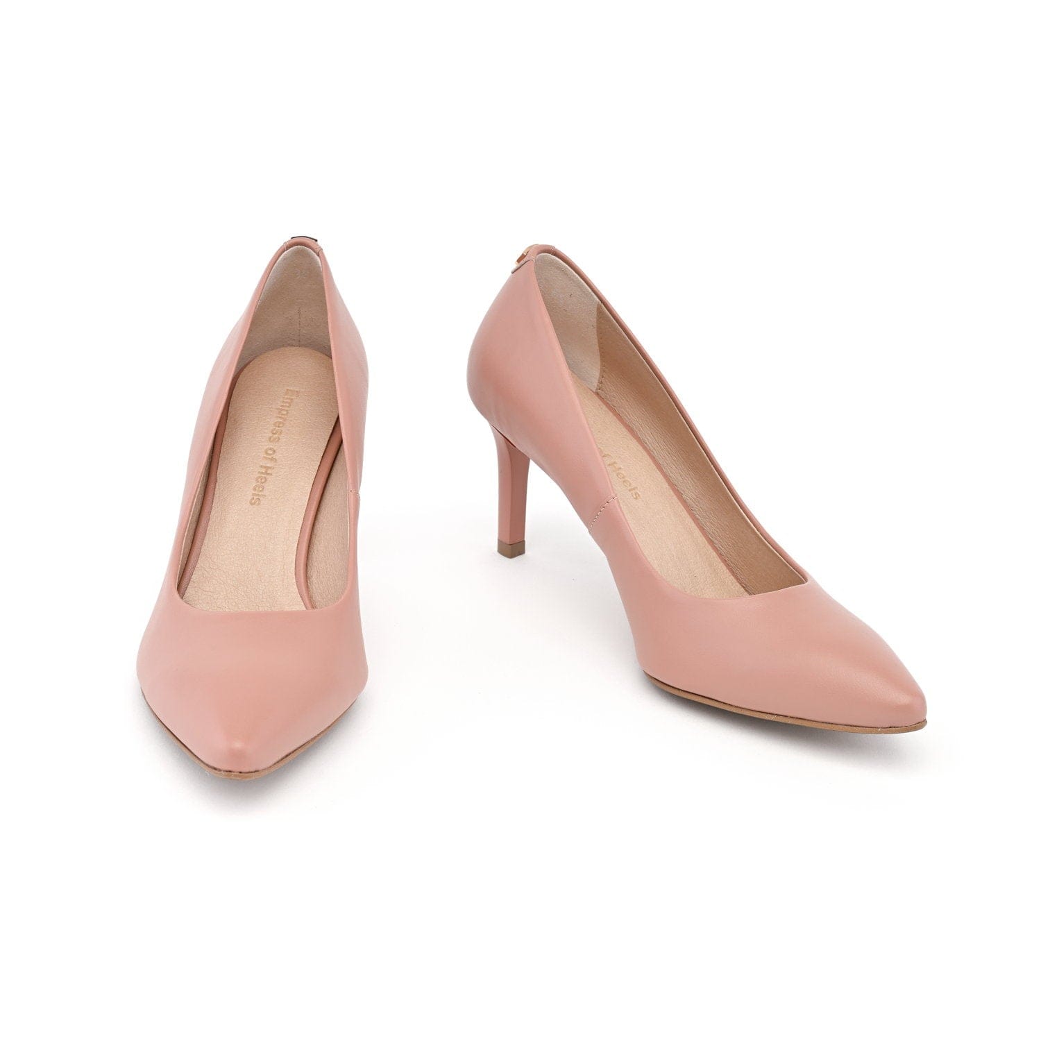 75mm Vegan Apple Leather Heels for Women - Nude Elegance Chunky Block Heels | Perfect for Weddings, Office Wear & Evening Parties