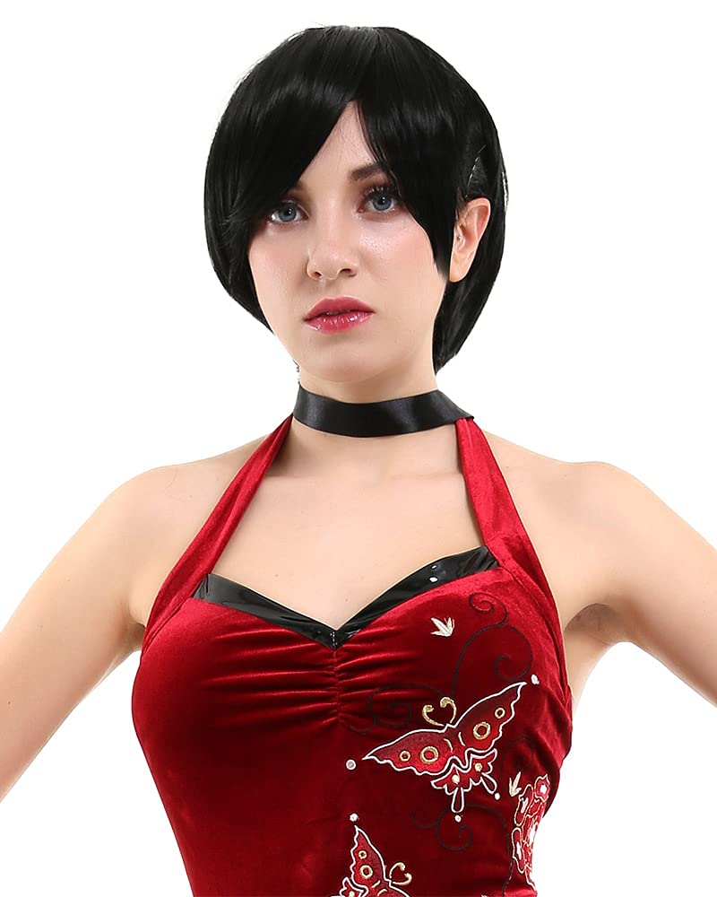 Ada Cosplay Wig for Women - Black Synthetic Costume Wig for Cosplay, Halloween, and Anime Conventions