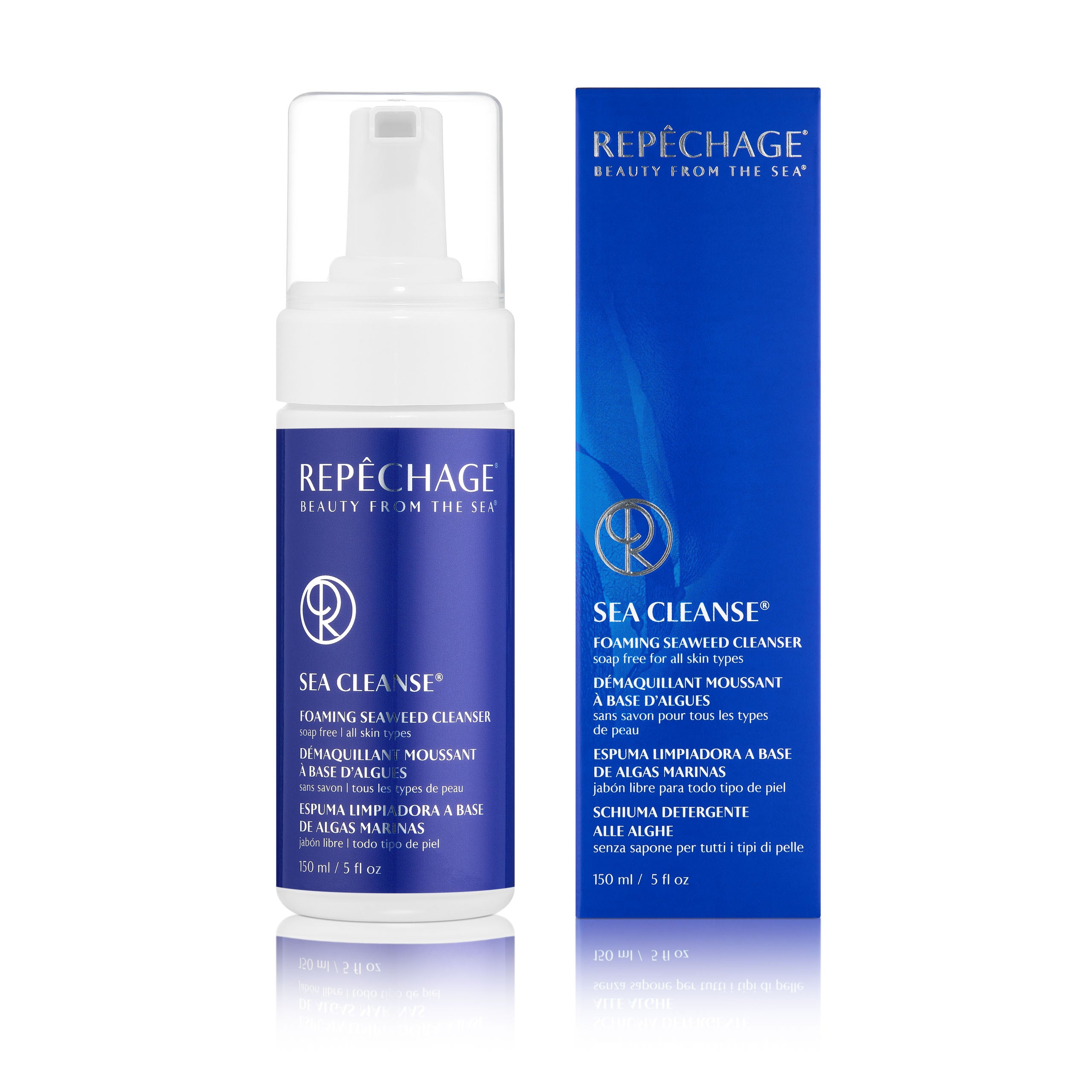 Sea Cleanse® Foaming Seaweed Facial Cleanser - Gentle Exfoliating & Hydrating Face Wash for Acne-Prone & Sensitive Skin | Perfect for Daily Skincare Routine & Post-Workout Refresh