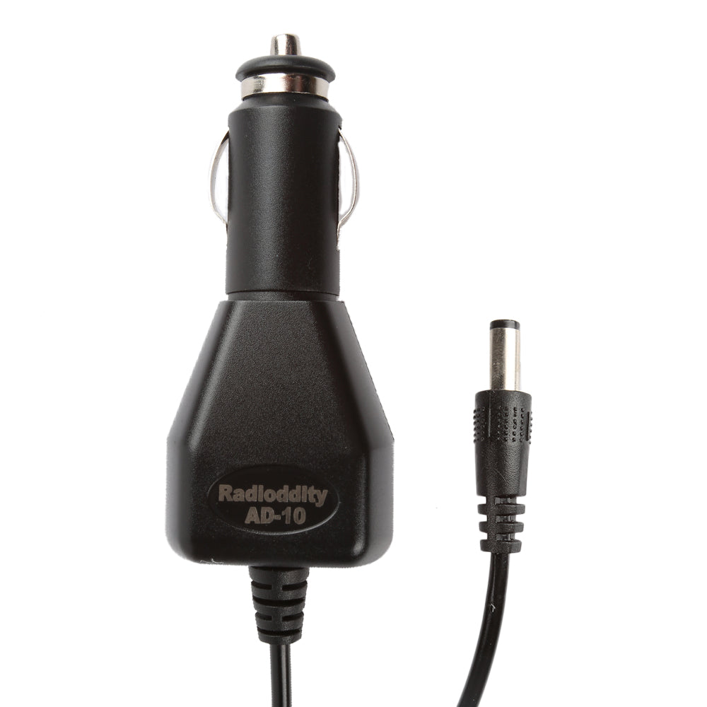 Radioddity AD 10 12V Car Charger for GD-77, GD-77S, GD-55, TYT & Wouxun Walkie Talkies - Fast Charging Power Adapter for Ham Radios & Two-Way Radios - Perfect for Road Trips, Camping & Emergency Communication