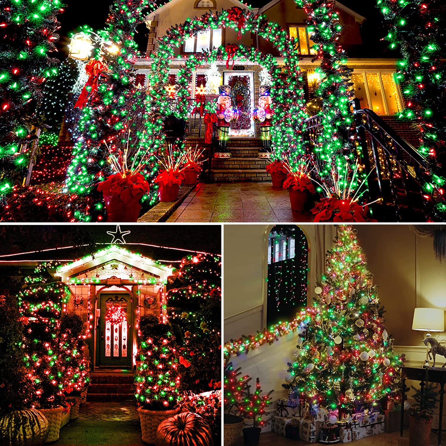 Battery Christmas Lights - 200LED Fairy Lights with Timer for Bedroom & Parties