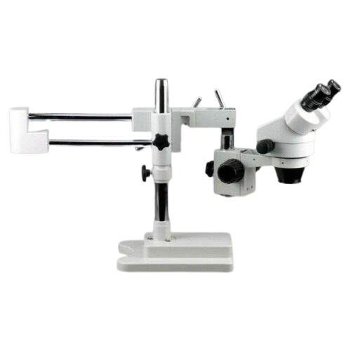 Amscope SM-4BZ-FRL 3.5X-90X Binocular Stereo Boom Microscope with LED Ring Light for Electronics Repair, Jewelry Inspection & Scientific Research - New