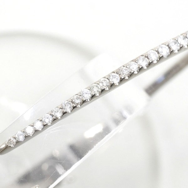 18K White Gold Diamond Bangle Bracelet for Women - Elegant Luxury Jewelry Gift for Anniversary, Wedding & Special Occasions