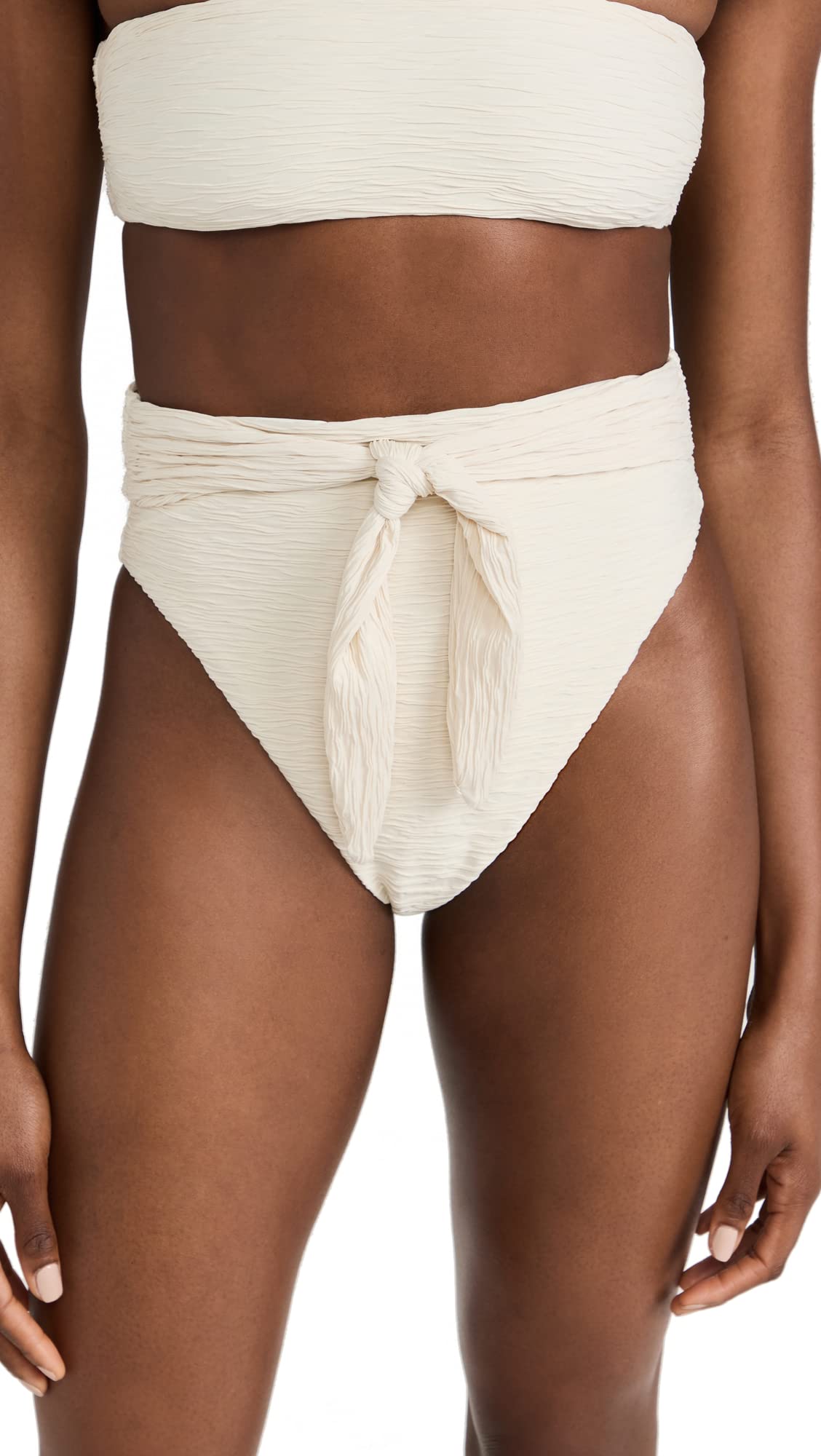 Mara Hoffman Women's Goldie High-Waisted Bikini Bottoms - Stylish Swimwear for Beach Vacation & Pool Party | Plus Size Swim Shorts for Women