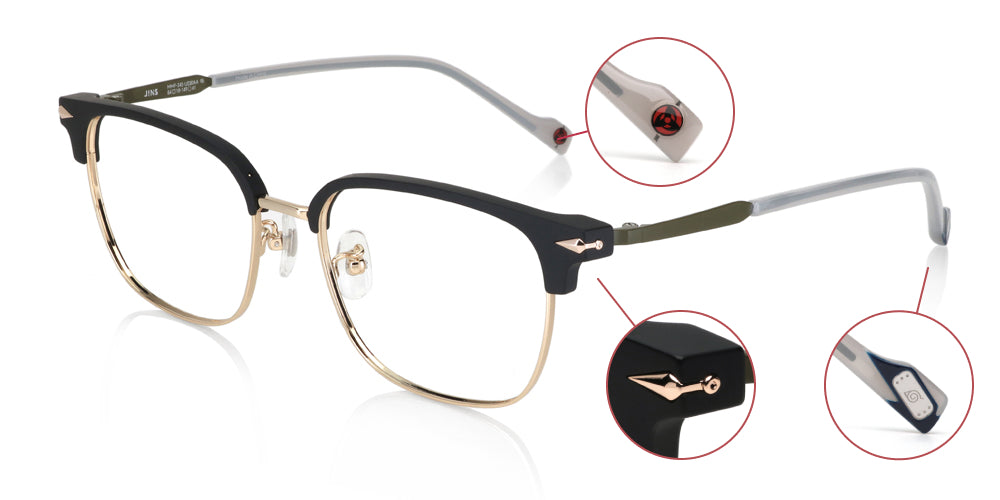JINS x NARUTO KAKASHI Model Gold Sunglasses - Anime Inspired Fashion Eyewear for Cosplay, Collectors & Naruto Fans | Perfect for Conventions, Costume Parties & Everyday Wear