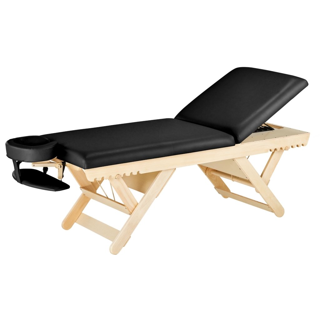 VIVANOVA Solid 2-Section Wooden Massage Table - Professional SPA Bed for Therapists | Portable Facial & Body Massage Table for Salon, Clinic, and Home Use