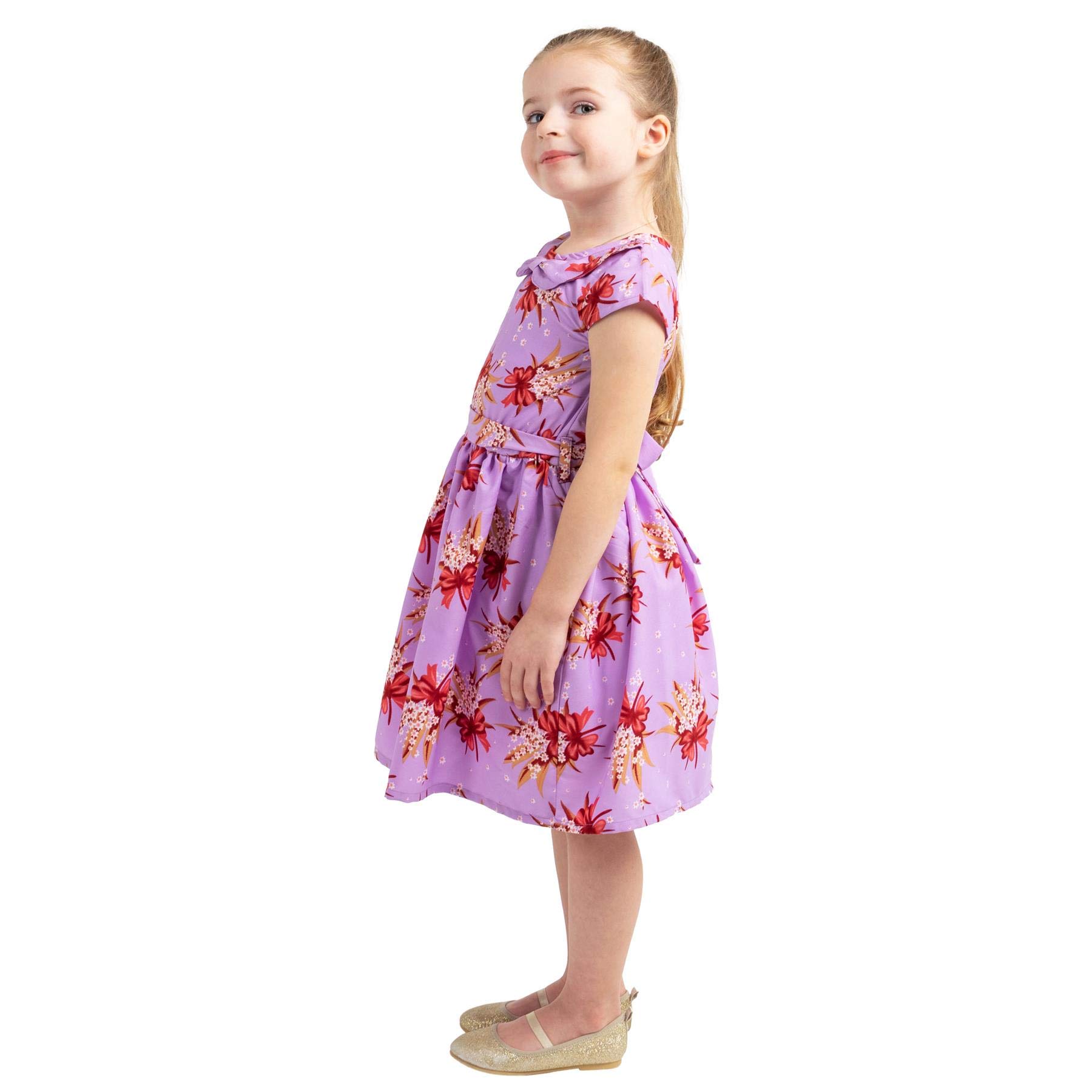 Miss Lavish London Girl Casual Dress - Peter Pan Collar Sleeveless Summer Party Dress for Kids Ages 3-12 | Perfect for Birthday Parties, School Events & Family Outings
