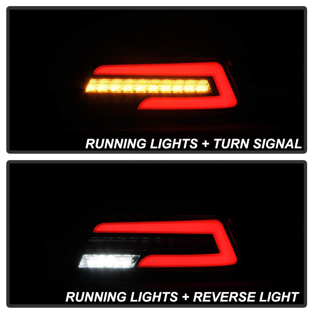 ACANII Black Housing Full LED Tail Lights for 2015-2019 Subaru WRX & WRX STI - Pair (Left+Right) | Enhanced Visibility & Stylish Upgrade for Night Driving & Car Customization