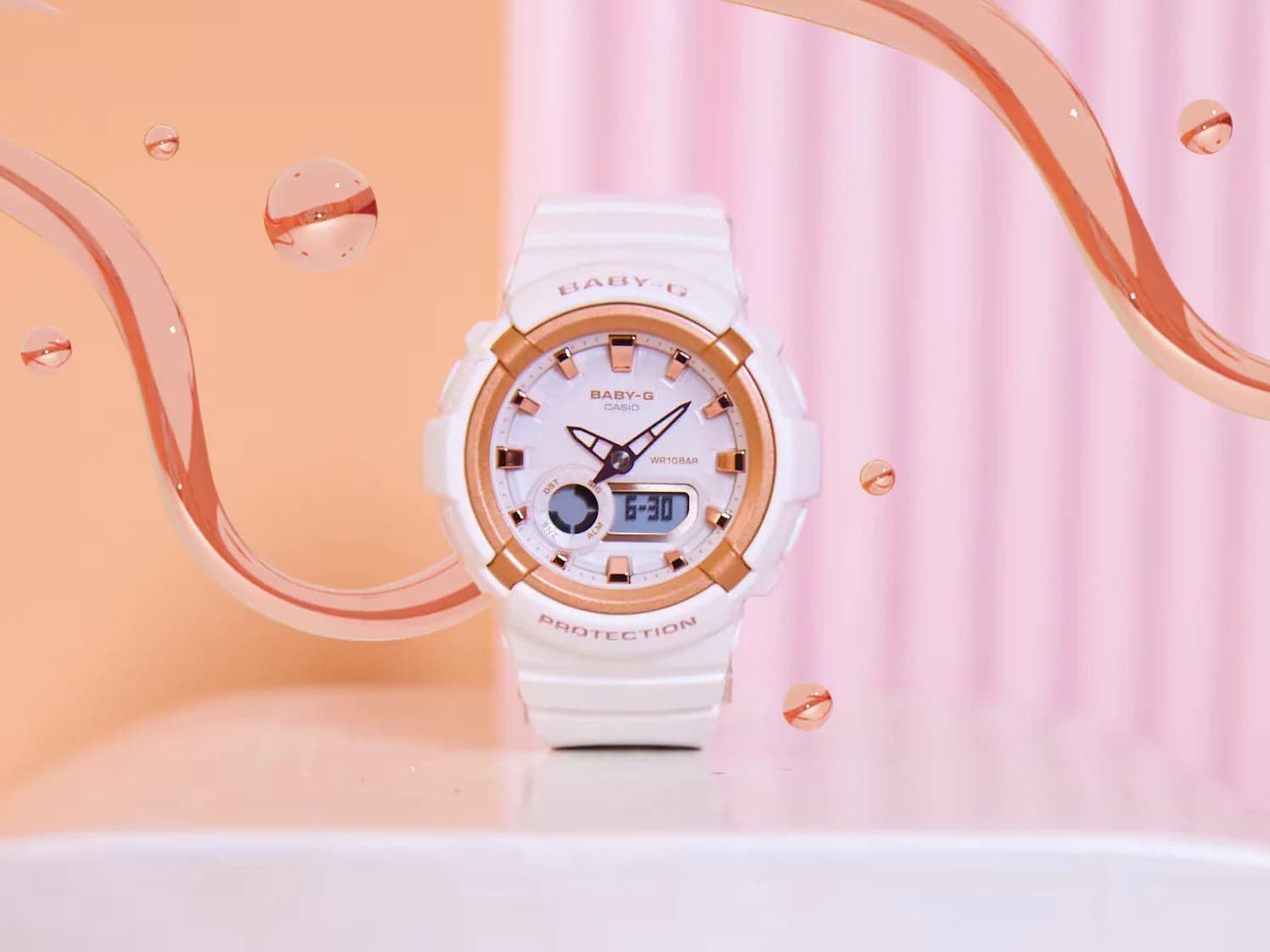 Casio Baby-G BGA-280BA-7ADR Analog Digital Women's Watch - White Resin Band, Shock Resistant, Water Resistant - Perfect for Sports, Outdoor Activities & Everyday Wear