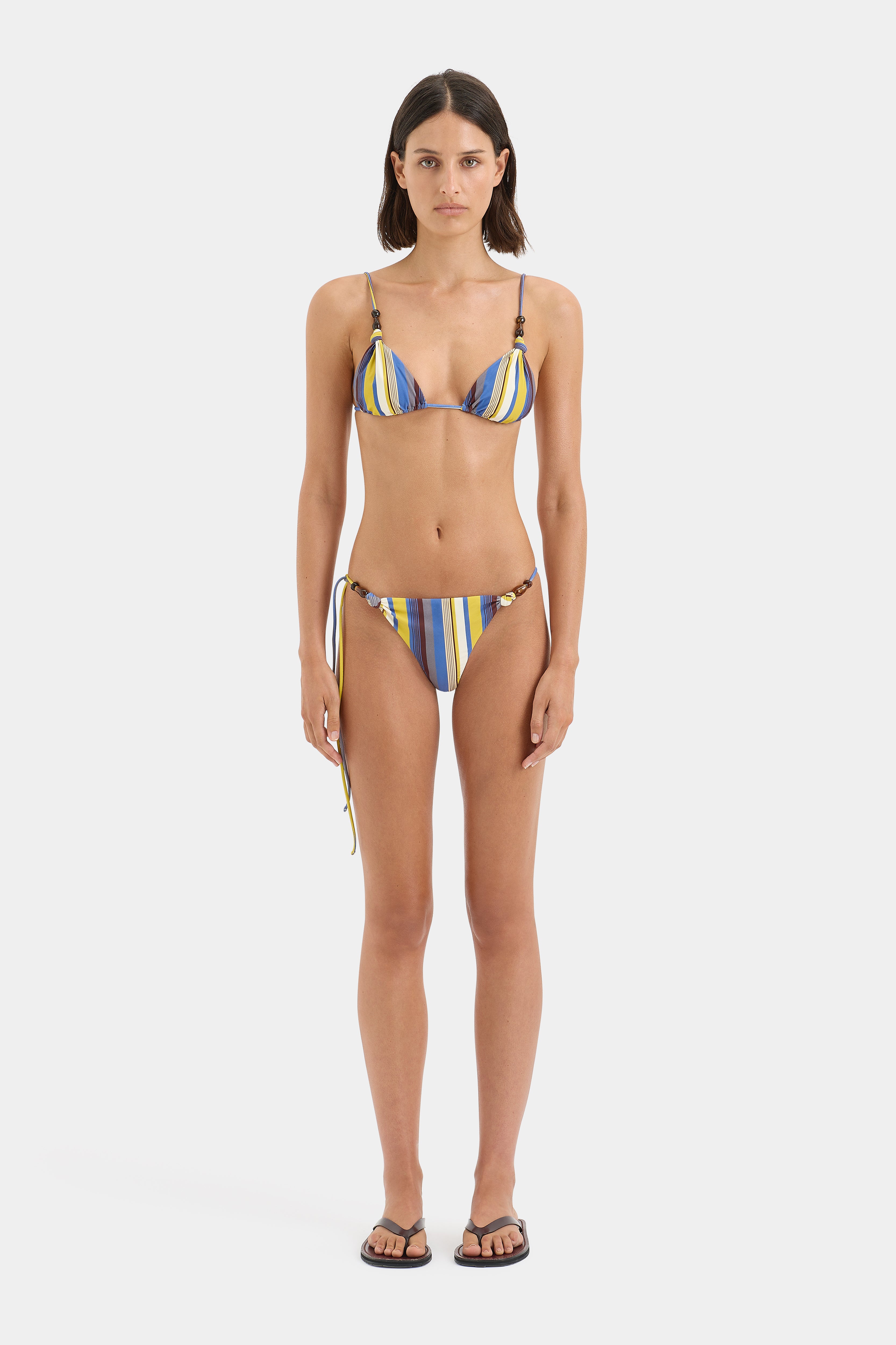 Coastline String Triangle Bikini Top - Sexy Swimwear for Women, Summer Beach Vacation, Pool Party, and Tanning