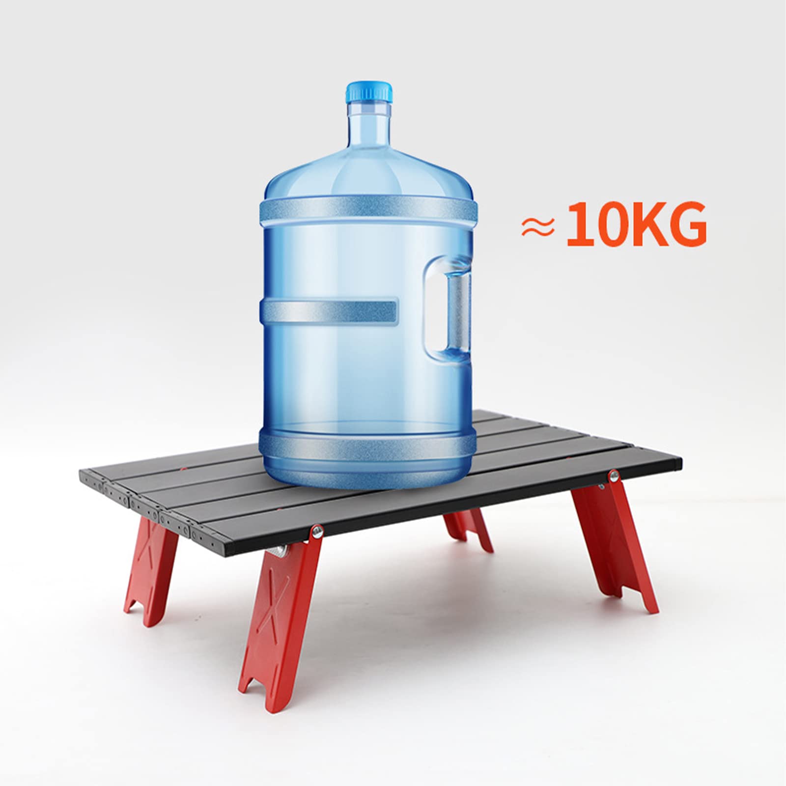 Ultralight Portable Aluminum Folding Table for Outdoor, Beach, Picnic, BBQ & Camping - Compact Foldable Coffee Tea Desk for Travel & Home Use - Black