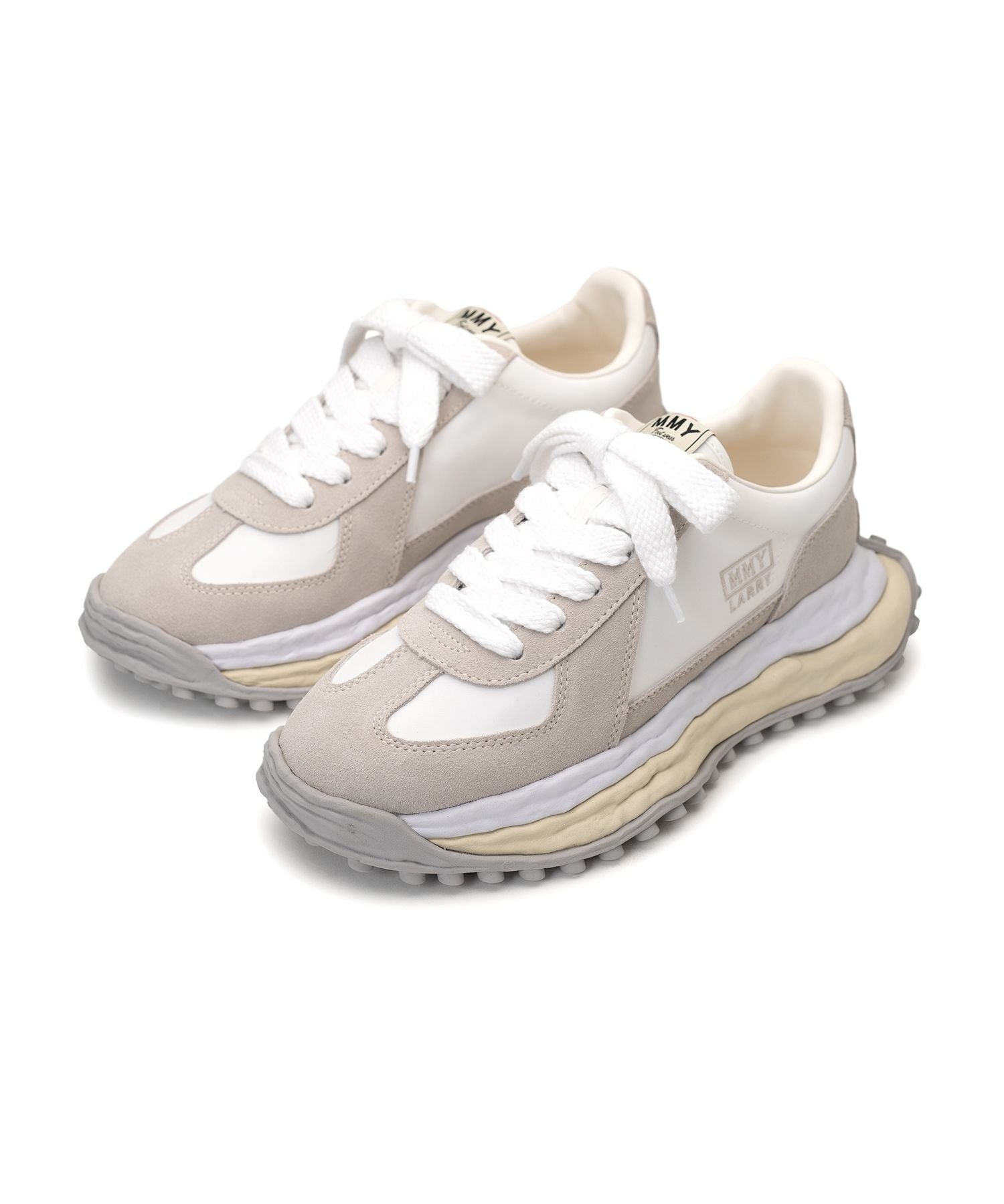 Maison Mihara Yasuhiro Larry OG Sole Mix Low Top Sneakers in White - Stylish & Comfortable for Casual Outfits and Streetwear Fashion