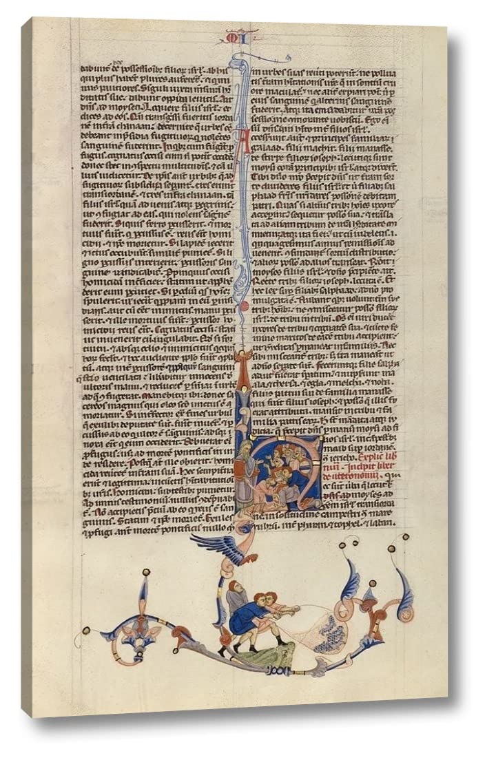 13th Century Italian Abbey Bible Canvas Art Print - 19