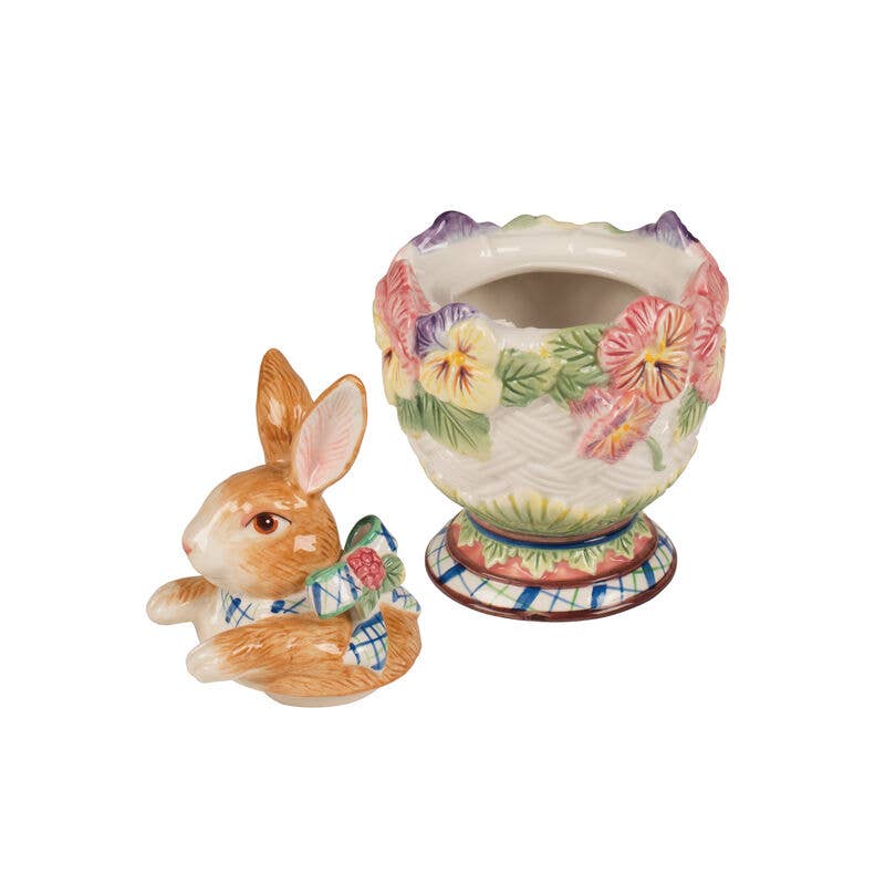 Fitz & Floyd Halcyon Rabbit Sugar and Creamer Set - Brown Ceramic Tea Accessories for Coffee & Tea Time, Perfect for Home Decor and Gift Giving