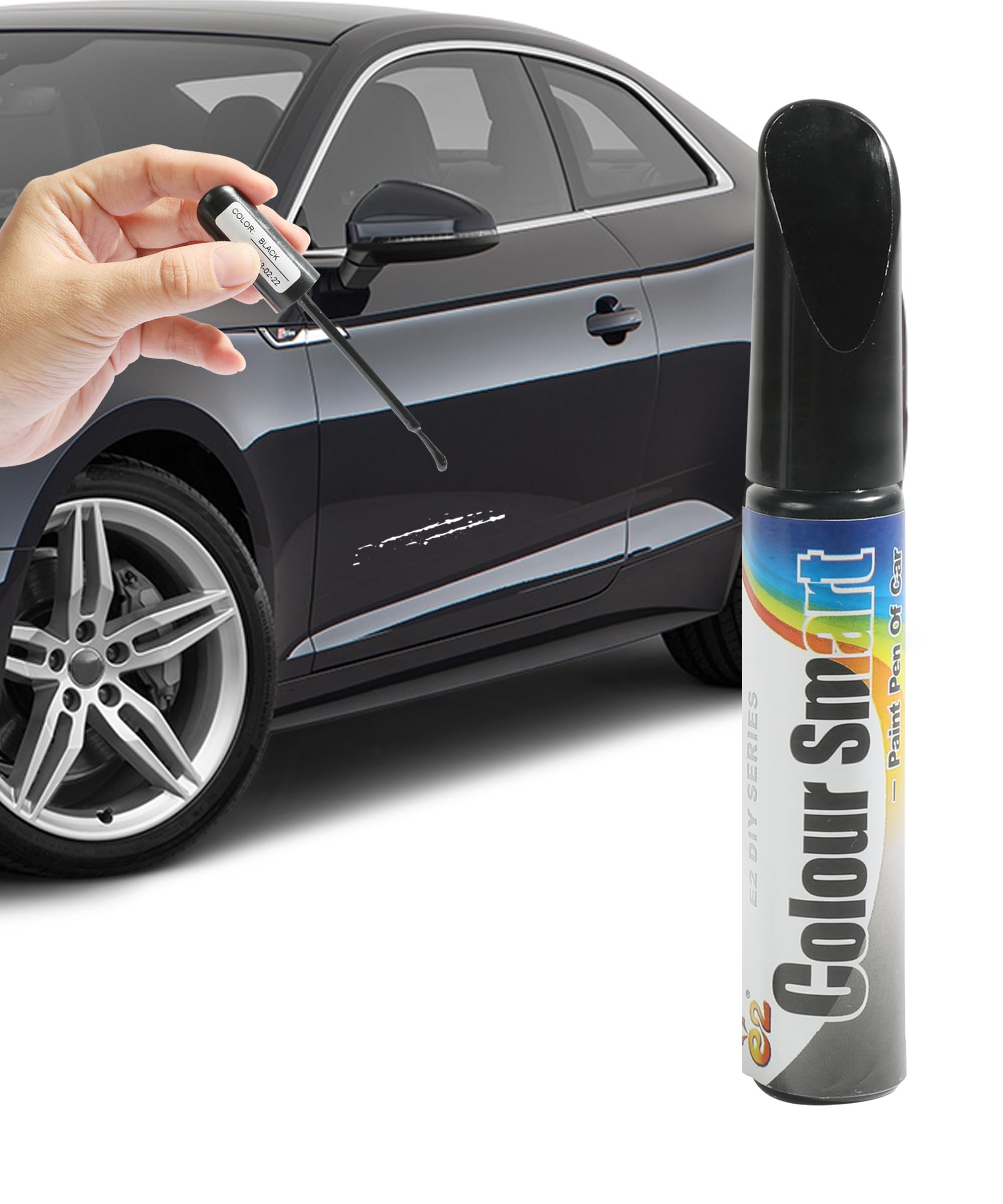 Car Scratch Remover Pen - Black Touch Up Paint for Cars, Auto Paint Scratch Repair Kit, Car Accessories for Minor Scratches & Chips - Perfect for DIY Car Scratch Repair at Home or On the Go