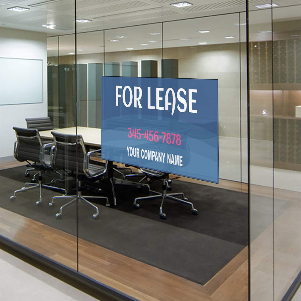 Custom Vinyl Door Decals for Business - 28x20 Inches Set of 5 - Lease Signs with Phone Number & Company Name - Weatherproof Outdoor Stickers for Storefronts, Cars, Luggage & Bumpers - Perfect for Retail Stores, Rental Properties & Commercial Vehicles