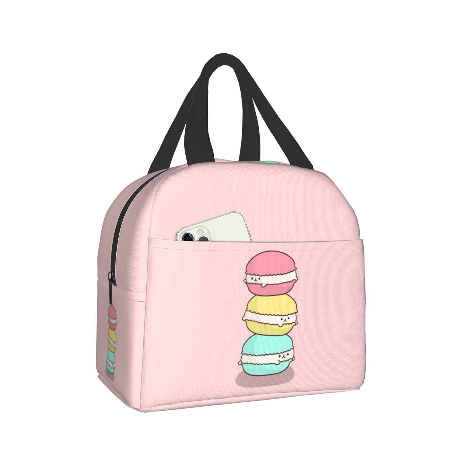 Kawaii Funny Cookies Insulated Lunch Box - Durable Reusable Waterproof Picnic & Travel Bag for Men, Women, Girls & Boys - Perfect for School, Work, Outdoor Adventures & Grocery Shopping