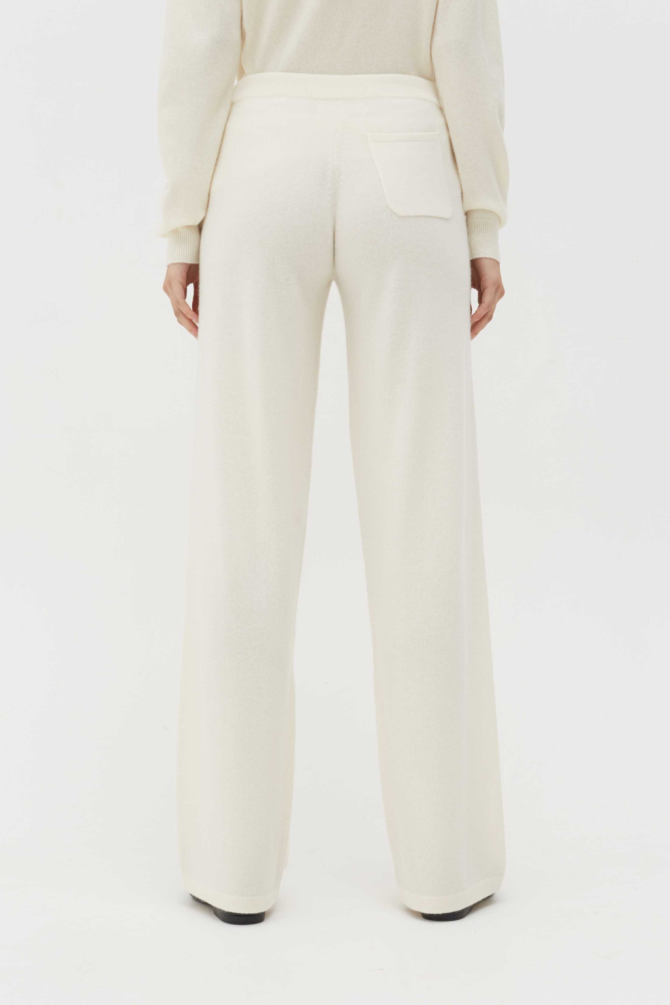 Luxury Pure Cashmere Wide Leg Pants for Women - Soft & Comfortable Winter Lounge Pants - Perfect for Home, Office & Travel
