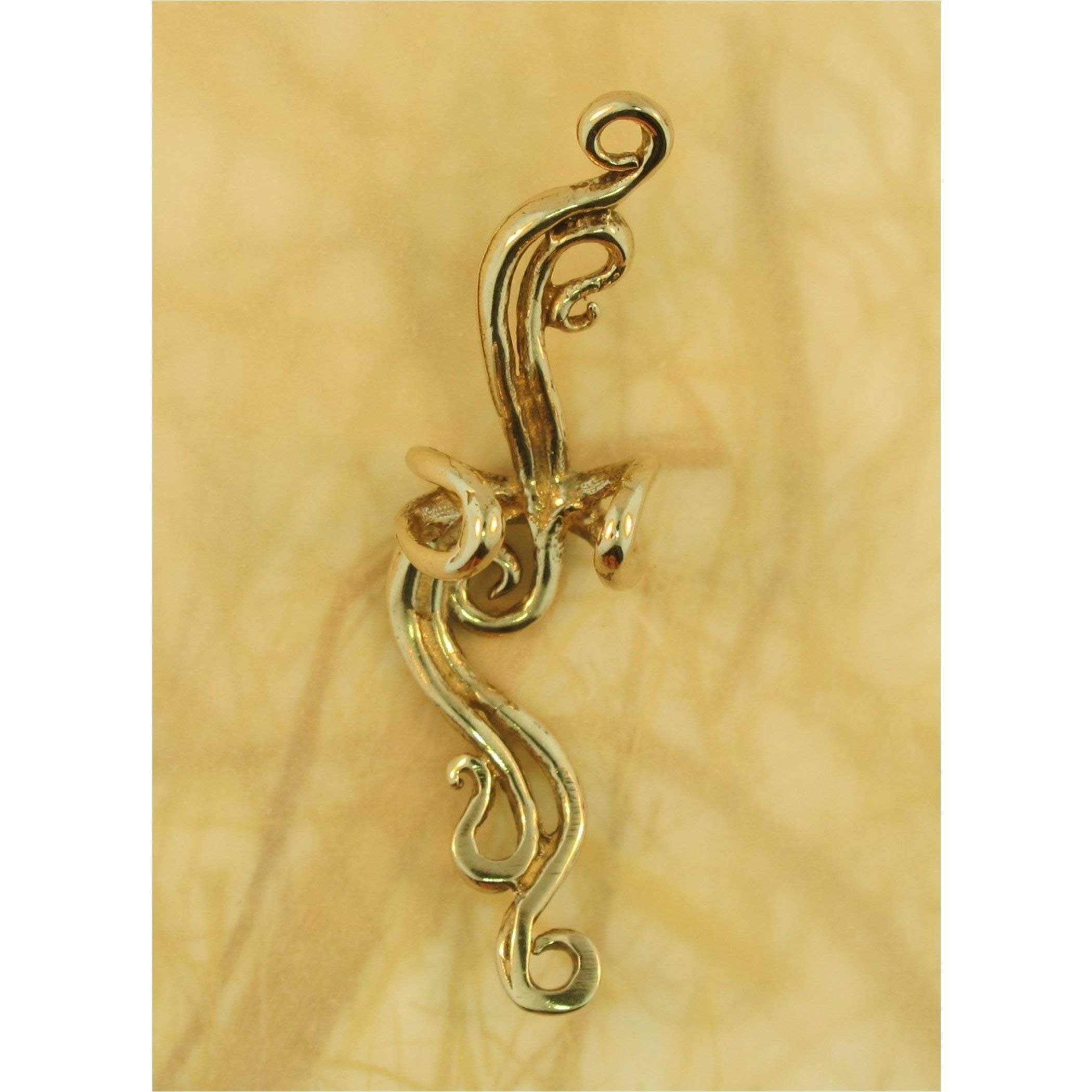 Minimalist Bronze Swirl Ear Cuff - Non-Pierced French Twist Ear Wrap Wave Jewelry for Women | Perfect Bridesmaid Gift & Boho Wedding Accessory for Parties, Date Night & Special Occasions