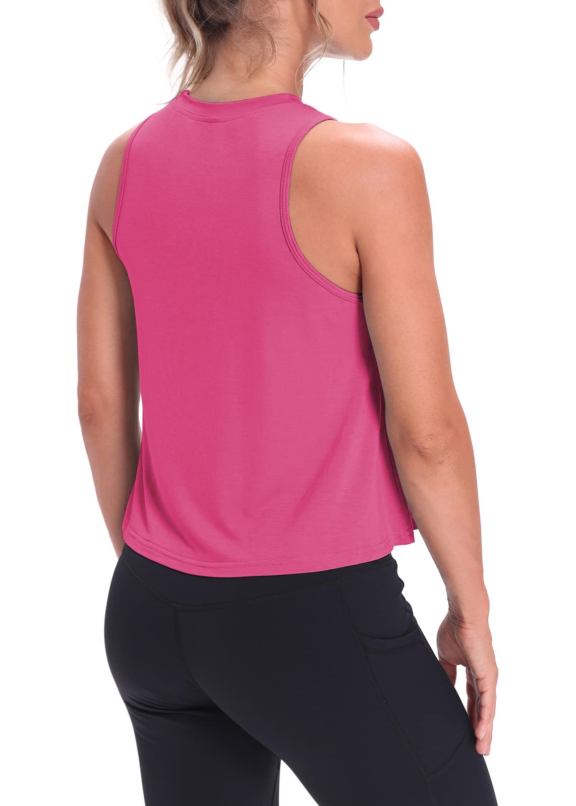 Stylish Mippo Crop Tops for Women - Breathable Workout Shirts, Flowy Cropped Tank Tops for Gym, Yoga & Running - Perfect Athletic Wear for Fitness & Casual Outfits